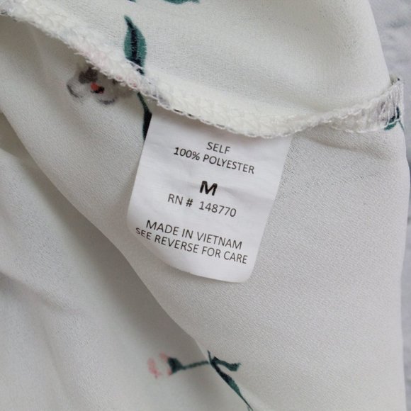 SIENNA SKY Short Sleeve Floral Blouse Shirt Size M - Picture 7 of 8